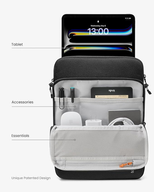 tomtoc DefenderACE 13 Inch iPad Case Sleeve Bag for iPad Pro M4, M2&M1 & 2025 13 Inch iPad Air M3/M2 2024, 360 Protection Spill-Water Resistant Tablet Sleeve Carrying Case