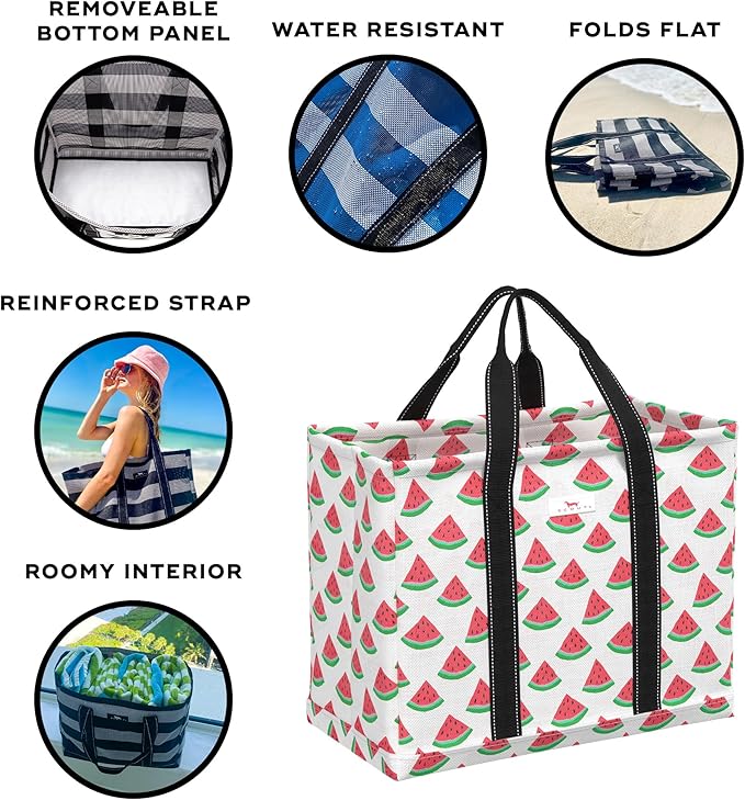 SCOUT Roadtripper - Large Beach Tote Bags For Women - Sandproof Breathable Woven Beach Bag, Pool Bag And Travel - Mom Bag