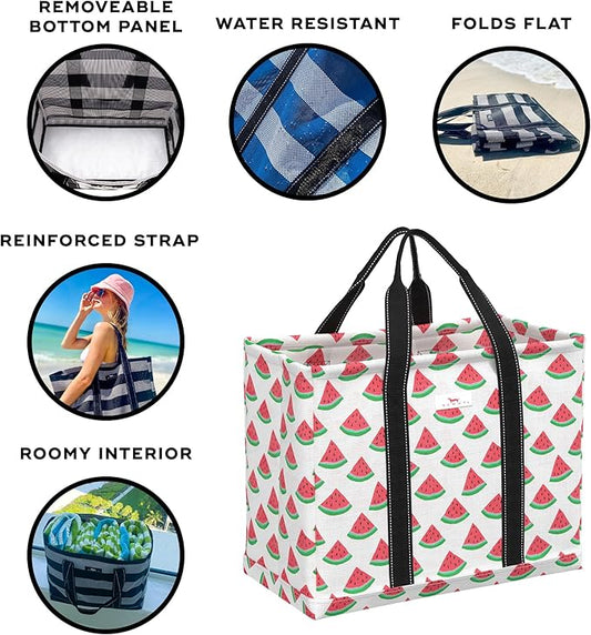 SCOUT Roadtripper - Large Beach Tote Bags For Women - Sandproof Breathable Woven Beach Bag, Pool Bag And Travel - Mom Bag