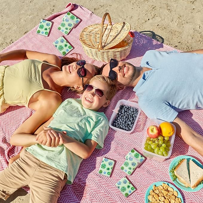 100 Pack Facial Tissue Mini Paper Pocket Tissues Small Size Travel Tissue Packs for Wedding Party Favors Graduation Celebration, 3 Ply, 2.8 x 2.2 In(Succulent)