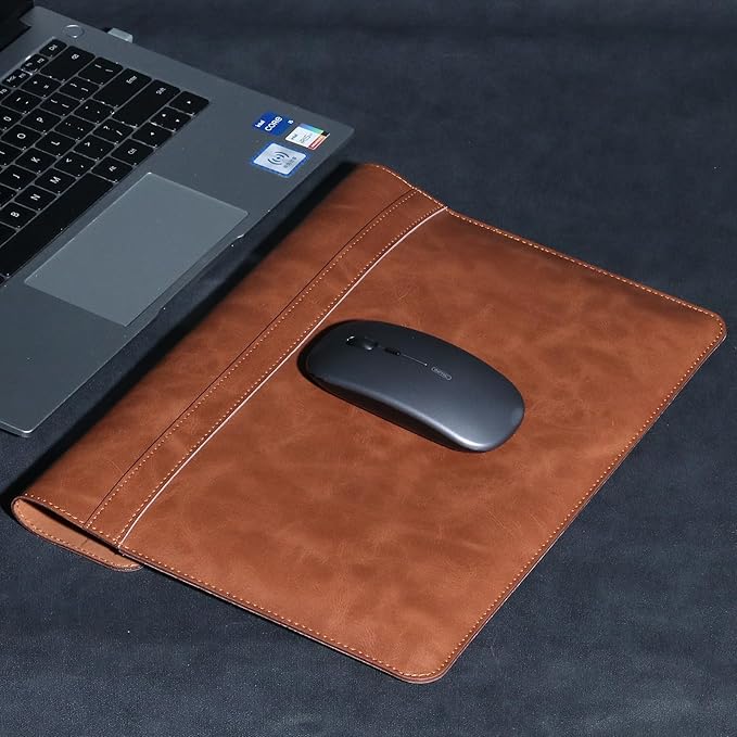 Leather Laptop Sleeve 13 Inch Compatible with MacBook Air M4 M3 M2 M1 2025-2018＆MacBook Pro M2 M1 2025-2016,Wear-Resistant and Scratch-Resistant Protective Case Cover,Brown