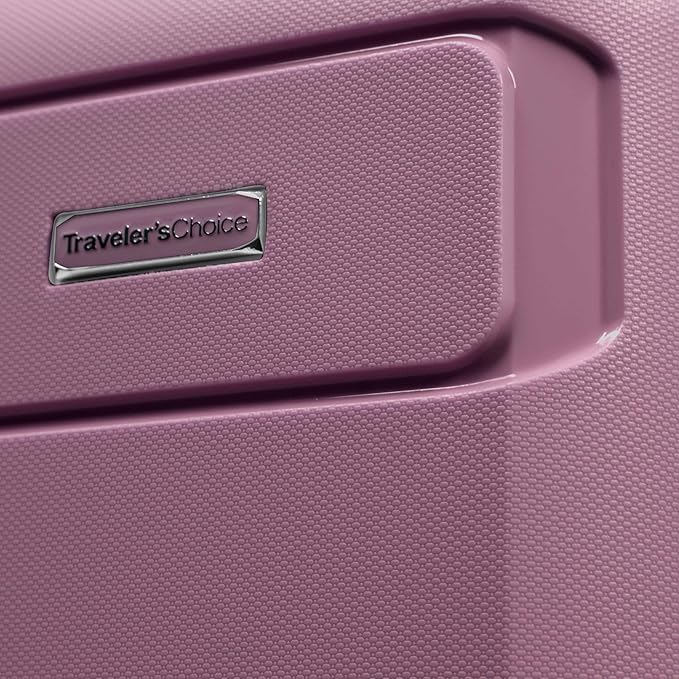 Traveler's Choice Pagosa Indestructible Hardshell Expandable Spinner Luggage, Mauve, 2-Piece Set (22/26)
