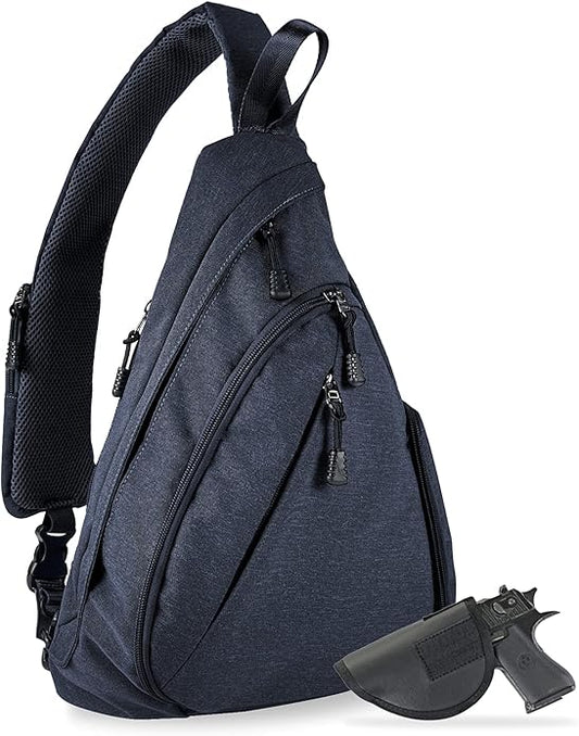 JESSIE & JAMES Peyton Crossbody Sling Backpack Concealed Carry Purse For Women Men Outdoor Chest Bag Shoulder Backpack