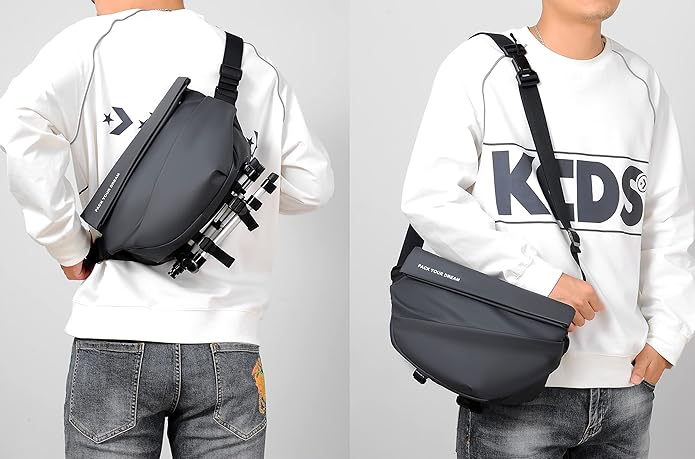 FSD.WG Cross-body bag Shoulder bag Sling Backpack and Crossbody Bags for Men fit 12" iPad Casual Daypack