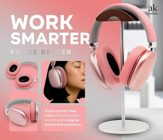 P959 Wireless Gaming Earbuds – Bluetooth 5.3 Stereo Headphones with Mic, Touch Controls, Long Battery, IPX6 Waterproof, Ergonomic for Music, Sports & Travel (Pink)