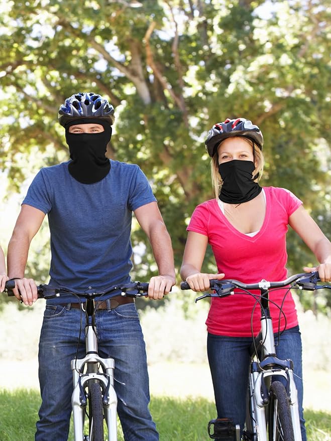 SATINIOR 9 Pcs Ski Mask Men Balaclava Pasa Montañas para Hombre Hood Protection Full Face Cover Cooling Neck Gaiter Bandana