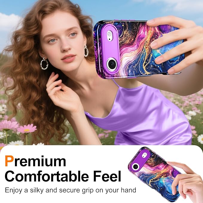 Btscase for iPhone Air Case [Compatible with Magsafe] [Military-Grade Drop Protection] Slim Anti-Scratch Smooth Touch TPU Bumper Shockproof Magnetic Phone Case for Women Girls Men, Deep Purple