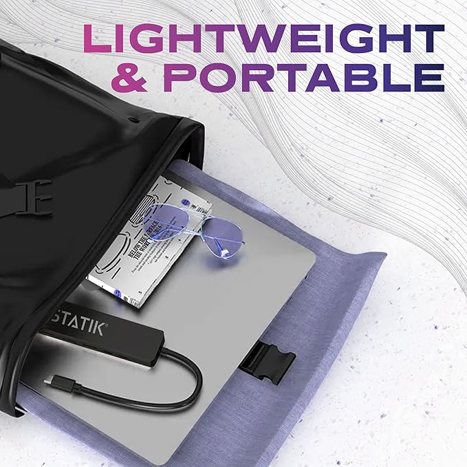 STATIK UltraHub Powered USB C Hub Multiport Adapter - USB C Docking Station - 8-in-1 Powered USB 3.0 Hub with 4K USB C HDMI Adapter, USB C dock, 100Mbps Ethernet Port, SD/TF Card Reader & Laptop Dock