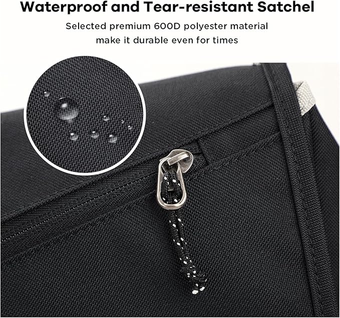 OIWAS Messenger Bag for Women, 17 Inch Laptop Crossbody Bags Men Casual Satchel Shoulder Bag College Travel Office Briefcase (Black, 17 inch)