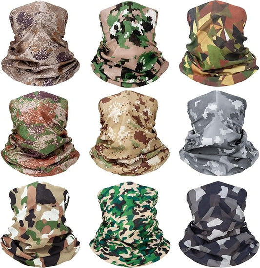 Neck Gaiter Sun Protection Face Mask for Men Women Breathable Head Wrap Headwear Balaclava Bandana