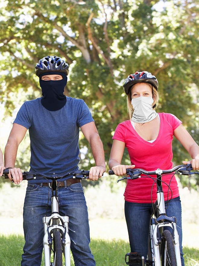 SATINIOR 9 Pcs Ski Mask Men Balaclava Pasa Montañas para Hombre Hood Protection Full Face Cover Cooling Neck Gaiter Bandana