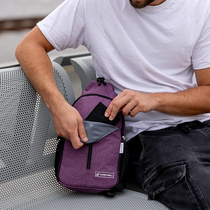 |Not Made In China| Crossbody Sling Backpack, Sling Bag For Travel and Hiking, Anti-Theft Chest Bag