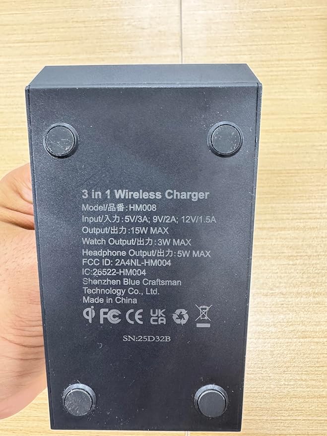 NANAMI Wireless Charger for Google - 3 in 1 Wireless Charging Station Fast Charger Stand Dock for Pixel 10/10 Pro/9/Fold/8/7,Buds Pro 2/Pro, Watch 3/2,Fitbit Versa 4/Sense 2(Not for Pixel Watch 1/4)