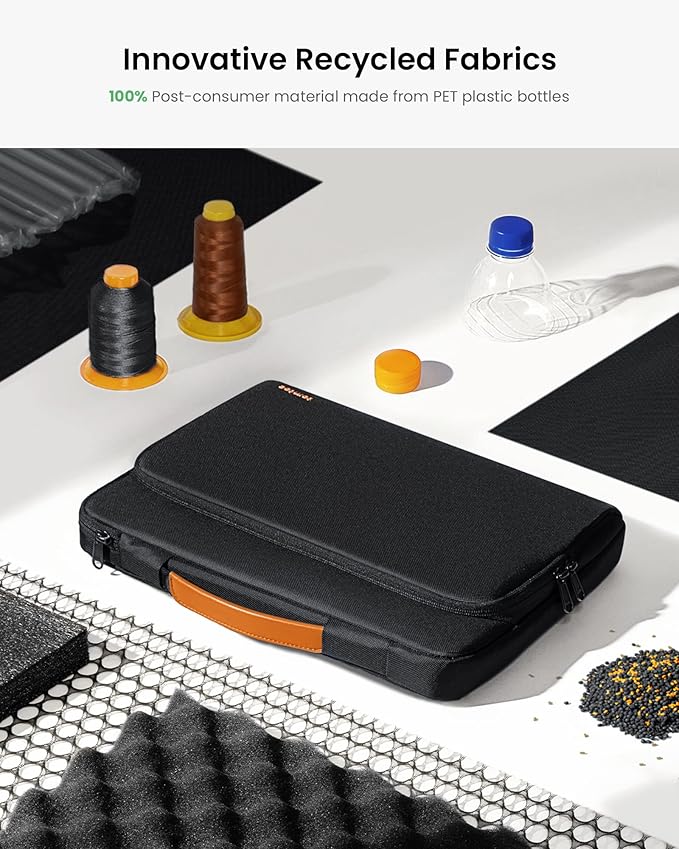 tomtoc 360 Protective Laptop Carrying Case compatible with 14-inch MacBook Pro M4/M3/M2/M1 Pro/Max 2024-2021, 12.9-13 Inch iPad Pro/Air, Water-Resistant MacBook Accessory Bag Sleeve