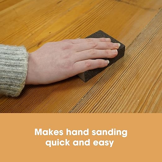 Furniture Clinic Sanding Block - Pack of 4 Wet & Dry Sanding Sponges (Coarse 60 / Medium 80 / Fine 120 220) - Abrasive Grit Sandpaper Blocks for Wood, Walls & Ceilings