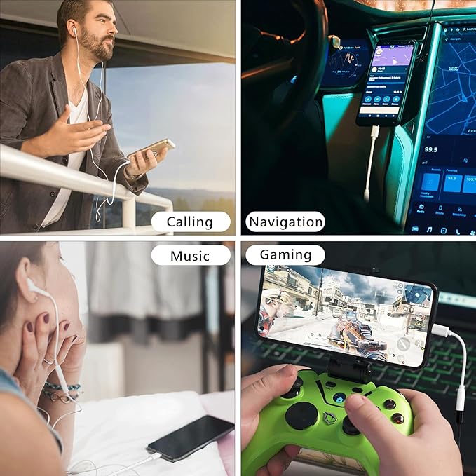 [MFi Certified] 2 Pack Headphone Adapter for iPhone 16 15,USB Type C to 3.5mm Female Headphone Jack Adapter Aux Audio Dongle Compatible with iPhone 16/16 Plus/16 Pro/16 Pro Max/15/15 Pro/15 Pro Max