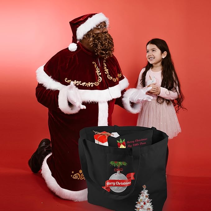 Koolmox 6-PACK 22x16x7.8'' Extra Large Canvas Tote Bags Bulk 12Oz Thick Heavy Duty Reinforced Handles, Blank Black Canvas Grocery Bag Multi Purpose Tote Travel Beach Tote bag Shopping Bags