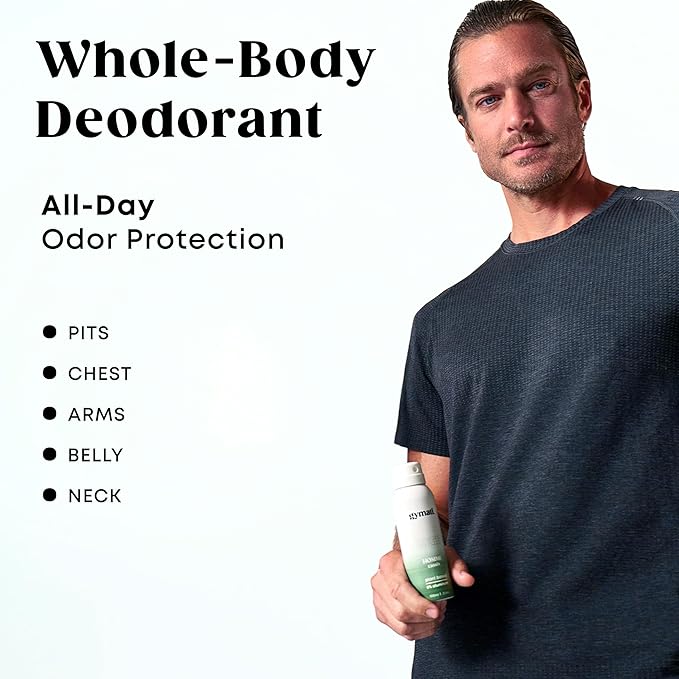 Fitness Deodorant Spray for Men - Aluminum-Free - All Day Ultimate Odor Protection - Built For Sweat - Air-Powered - Vegan & Plant-Based - Made in USA - Homme - 3.4oz Travel Size - 3 Pack