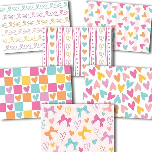 Hadley Designs Blank Cards and Envelopes 4x6-24 Blank Note Cards with Envelopes, Notecards Stationery Sets, Notecards Bulk, Stationary Sets, Note Paper Stationery, Hearts Pretty Stationary
