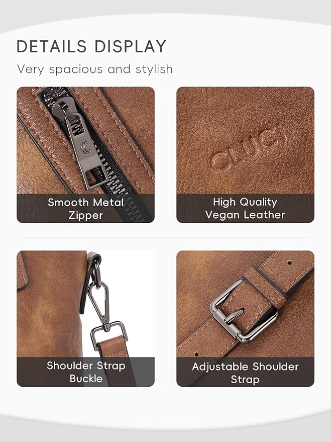 CLUCI Purses for Women Vegan Leather Handbags Tote Purse Shoulder Bag Large Ladies Hobo Bags