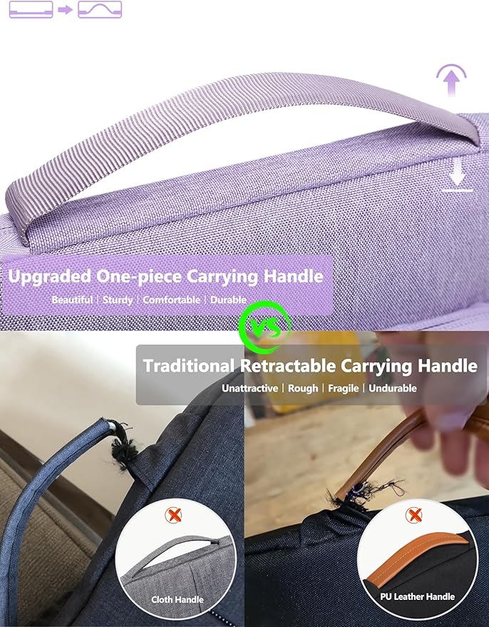 HYZUO 13.3-14 Inch Laptop Bag Sleeve for MacBook Pro 14 M4 M3 M2 M1, MacBook Air/Pro 13.3, 13.8"/13.5" Surface Laptop/Book, Notebook Case for 13" Dell Lenovo ThinkPad HP Asus Acer, Lilac Purple