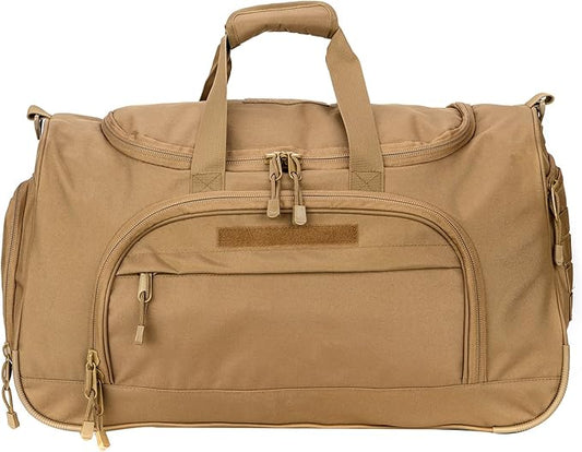 Gym Duffel Bag for Men Sports Duffel Bag with Shoe Compartment (TAN-Model B)