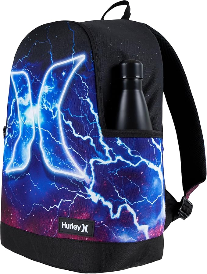 Hurley Men's Graphic Backpack, Lightening, One Size