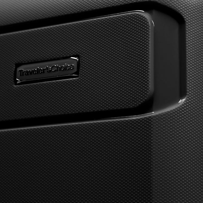 Traveler's Choice Pagosa Indestructible Hardshell Expandable Spinner Luggage, Black, 2-Piece Set (22/26)