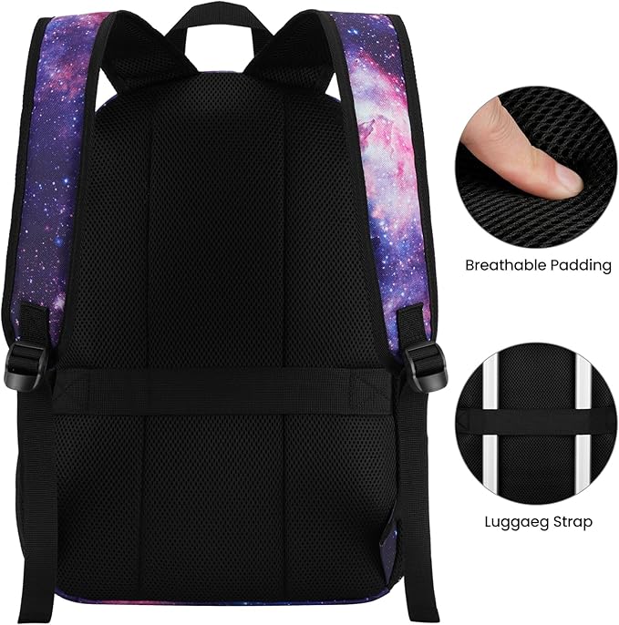 Boys and Girls Backpack for School, Lightweight Casual High School Bookbag, Daily-use Travel Laptop Backpack for Women and Men, Fits 15.6 Inch Notebook