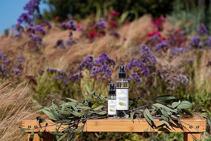 EuroSpa Aromatics Pure Eucalyptus Oil ShowerMist and Steam Room Spray, All-Natural Premium Aromatherapy Essential Oils - Tea Tree Infused, 8oz, 2 Pack