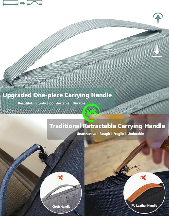 HYZUO 17-17.3 Inch Laptop Bag Case Sleeve for 17" 17.3" HP/Dell/Lenovo/ASUS/Acer/LG/MSI Gaming Laptop/Razer Blade 17/18, Notebook Carrying Briefcase for Men Women, Ash Blue