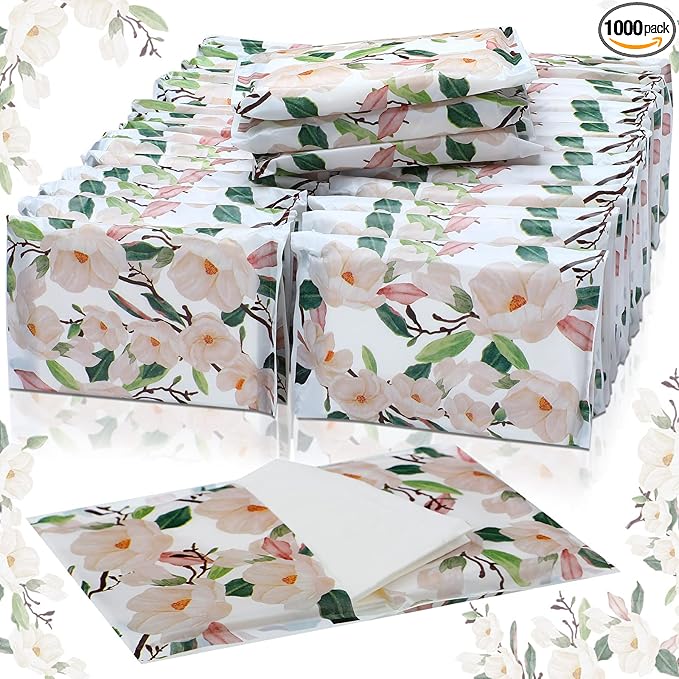 PerKoop 100 Packs Travel Size Tissues Disposable Pocket Facial Tissues Bulk for Travel Wedding Guest School Wallet Purse Home Supplies, 1000 Sheets 3 Ply(Magnolia)