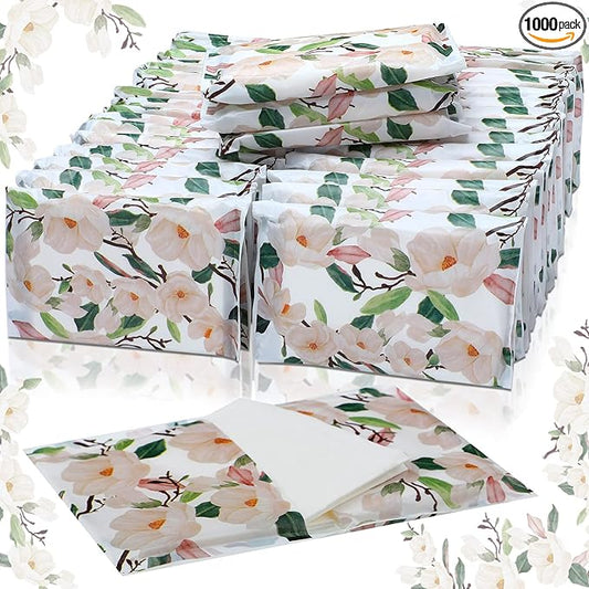 PerKoop 100 Packs Travel Size Tissues Disposable Pocket Facial Tissues Bulk for Travel Wedding Guest School Wallet Purse Home Supplies, 1000 Sheets 3 Ply(Magnolia)