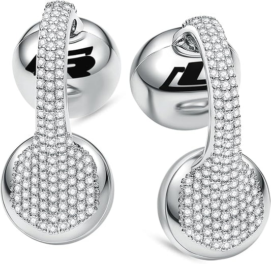 JewelPods C01 Wireless Earbuds,Open Ear Earbuds Jewelry-Inspired Designs Metal Clip-on,Excellent Spatial Audio,Sweat and Water Resistant,72H Play,White Gold