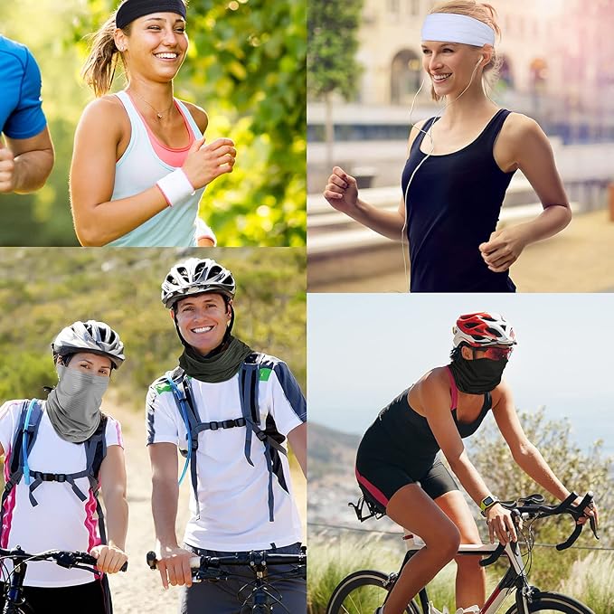 Geyoga Winter Face Mask for Men UV Protection Mask Sunscreen Breathable Windproof Neck Gaiters Scarf Fishing Cycling Running