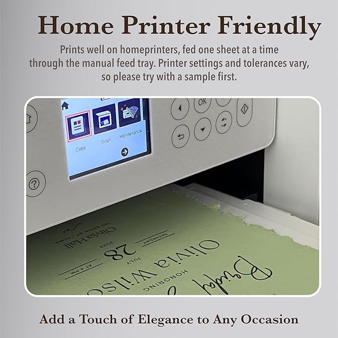 Wanderings A5 Handmade Deckled Edge Cotton Paper - Cold Pressed Texture - Paint, Watercolor, Writing, Printer - Cards, Invitations, Menus, Arts and Crafts. 50 Pack Green 150gsm - 5.8" x 8.3"