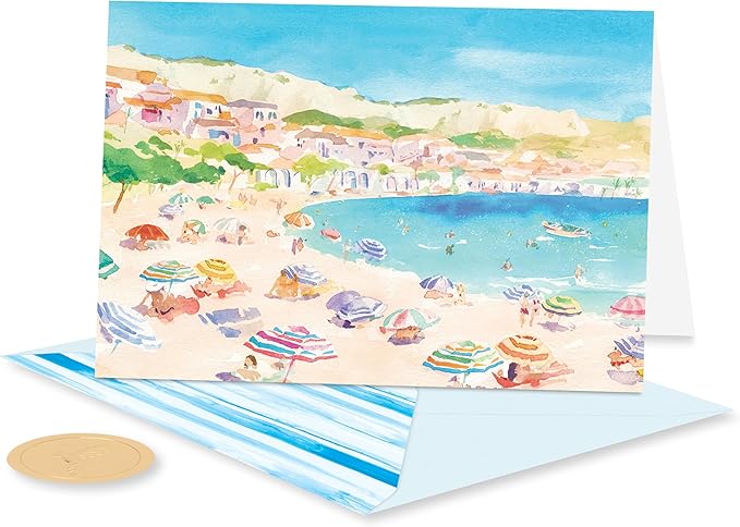 Papyrus 14-Count Blank Cards with Envelopes (Beach)