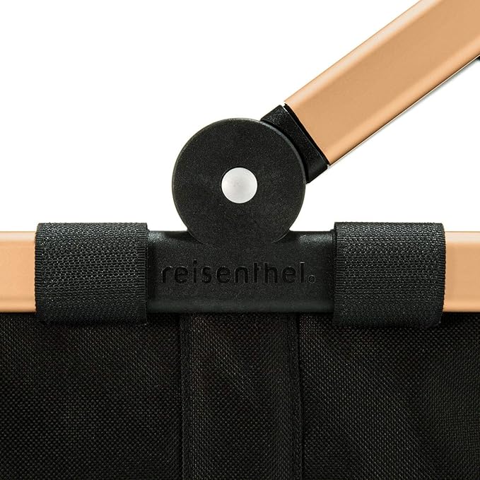 reisenthel carrybag frame gold/black - Sturdy shopping basket with plenty of storage space and practical inner pocket - Elegant and water-repellent design