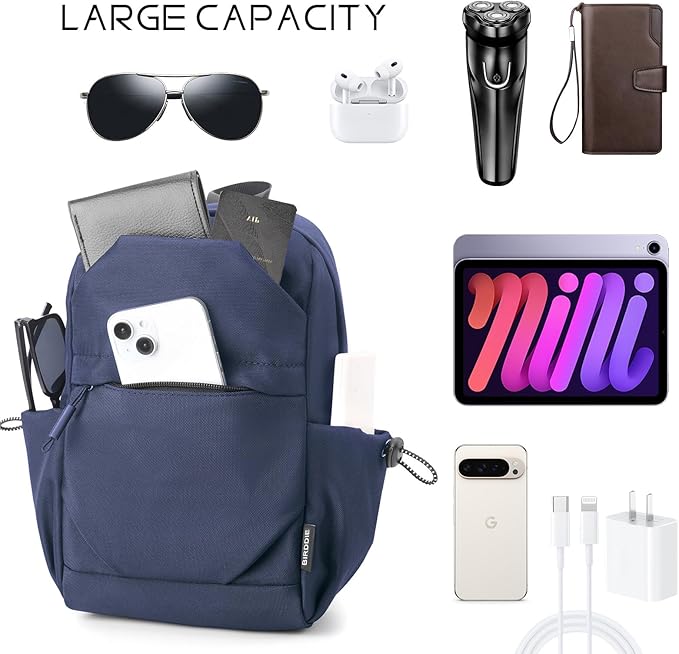 Crossbody Sling Bag Casual Shoulder Hiking Backpack with Convertible Shoulder Strap for Travel Hiking Shopping Leisure Sport