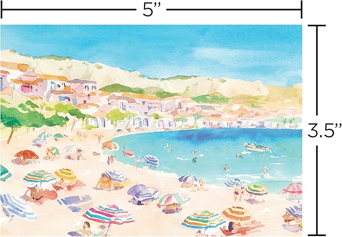 Papyrus 14-Count Blank Cards with Envelopes (Beach)