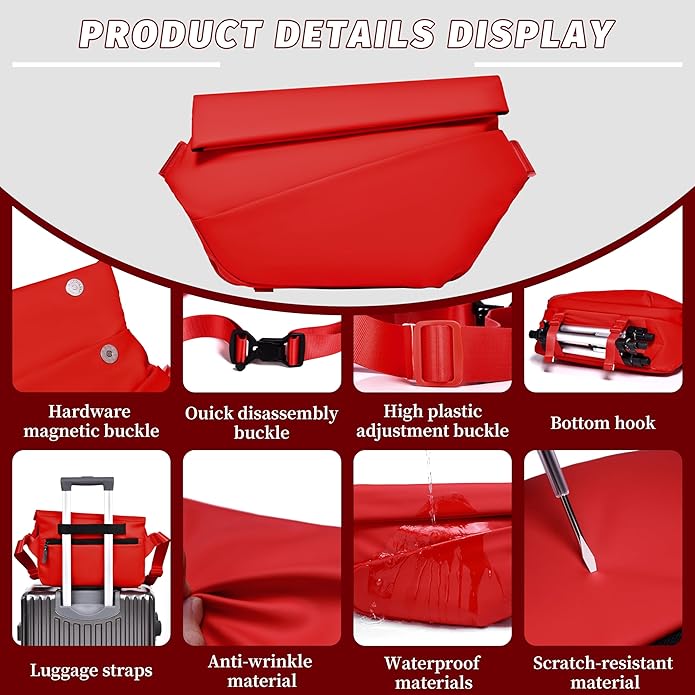 FSD.WG Cross-body bag Shoulder bag Sling Backpack and Crossbody Bags for Men fit 12" iPad Casual Daypack