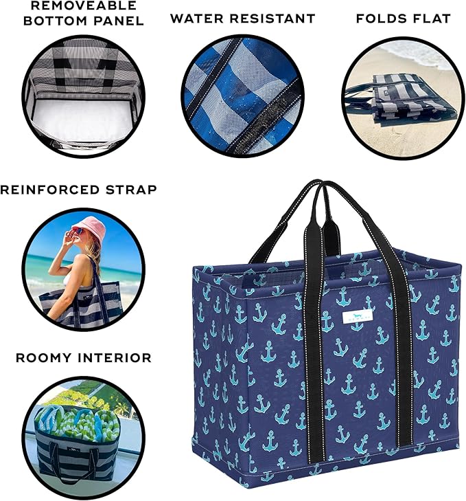 SCOUT Roadtripper - Large Beach Tote Bags For Women - Sandproof Breathable Woven Beach Bag, Pool Bag And Travel - Mom Bag