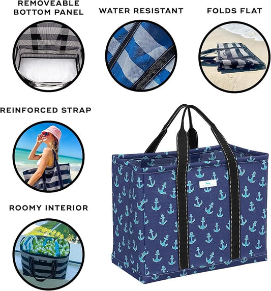 SCOUT Roadtripper - Large Beach Tote Bags For Women - Sandproof Breathable Woven Beach Bag, Pool Bag And Travel - Mom Bag