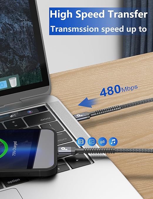 USB C to Lightning Cable 6FT 2Pack, iPhone Charger Fast Charging, USBC iPhone Charger, Type C iPhone Charging Cord [Apple MFi Certified] for iPhone 14 13 12 11 Pro Max Xs 8 Plus and More