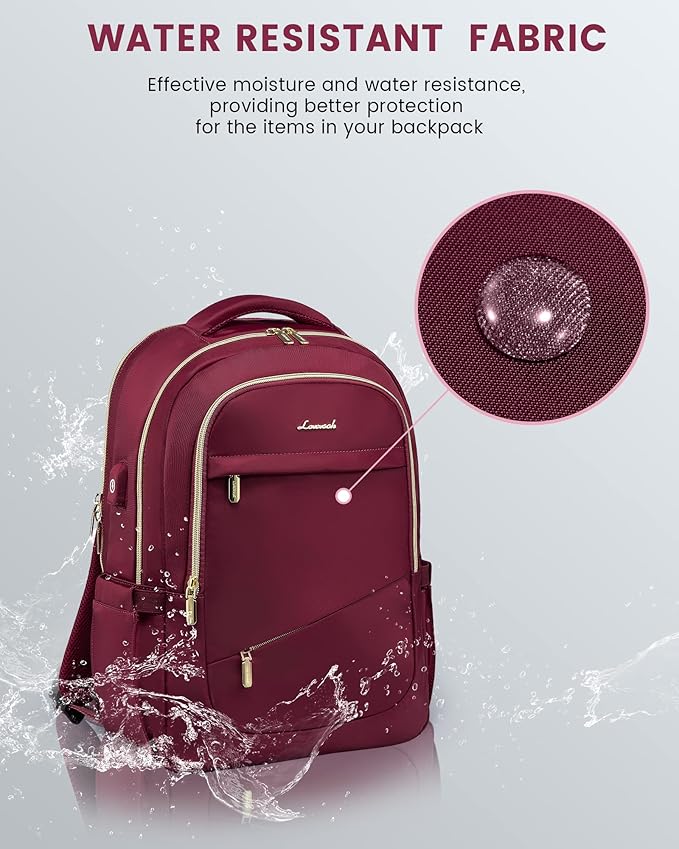 LOVEVOOK Laptop Backpack for Women, 15.6 Inch Slim Computer Bag with Separate Computer Compartment for Travel Business Work