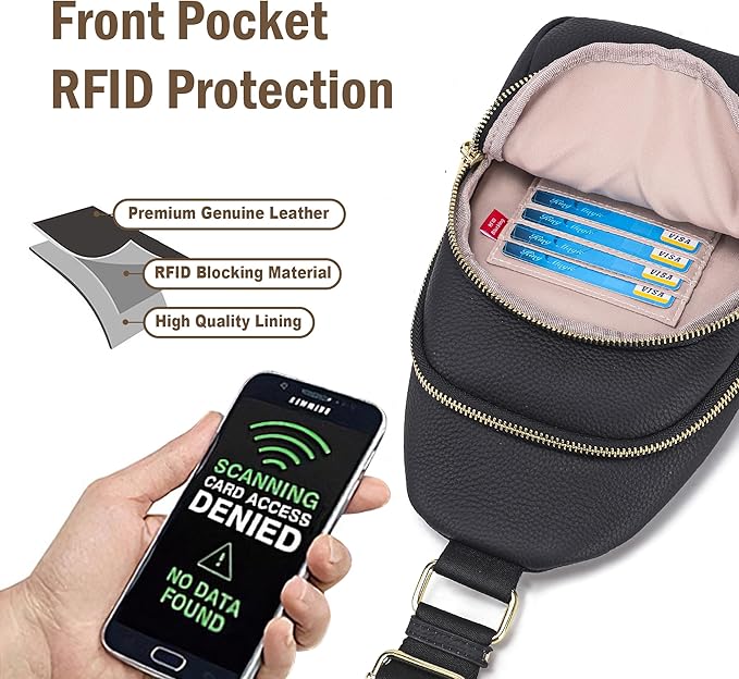 Haytijoe Crossbody Bags for Women Leather Sling Bag Anti-theft Cross Body Bag Travel Sling Purse Chest Bags Fanny Packs