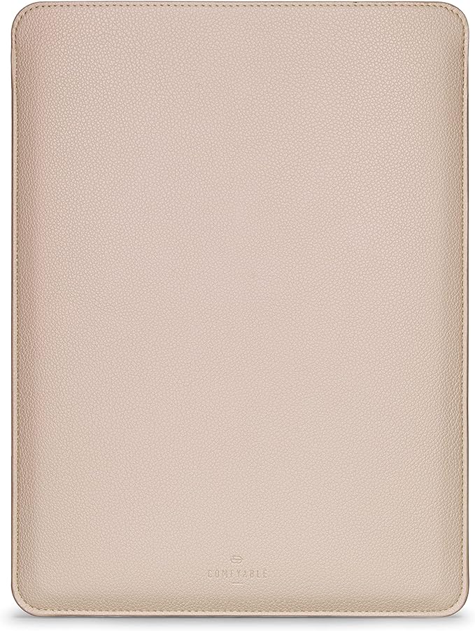Comfyable Laptop Sleeve 13 Inch Precisely Compatible with MacBook Air M4 2025-2018 & MacBook Pro M2 2022 M1 2020-2016, Faux Leather Cover Case, Sand