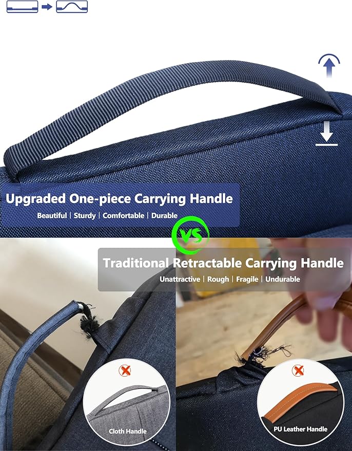 HYZUO 13.3-14 Inch Laptop Bag Sleeve for MacBook Pro 14 M4 M3 M2 M1, MacBook Air/Pro 13.3, 13.8"/13.5" Surface Laptop/Book, Notebook Case for 13" Dell Lenovo ThinkPad HP Asus Acer, Navy Blue