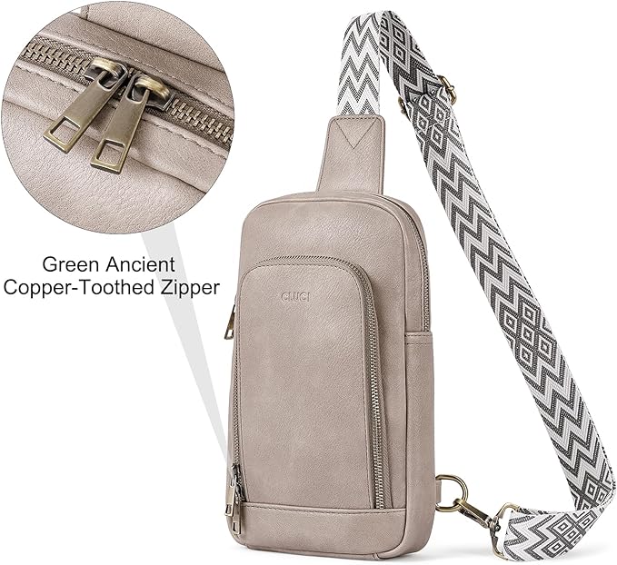 CLUCI Crossbody Bags for Women Men,Leather Sling Bag Cross Body Backpack for Woman Gifts for Women Birthday Unique