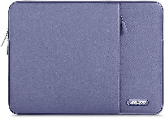 MOSISO Laptop Case 15 inch, 15 inch Laptop Sleeve Compatible with MacBook Air 15 M4 A3241 M3 A3114 M2 A2941 2025 2024 2023,Dell XPS 15,Polyester Vertical Computer Sleeve Bag with Pocket, Lavender Gray